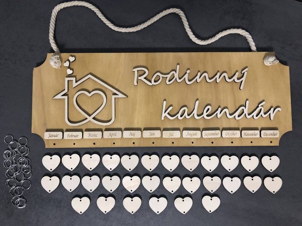 Rodinný kalendár Domček-dub svetlý